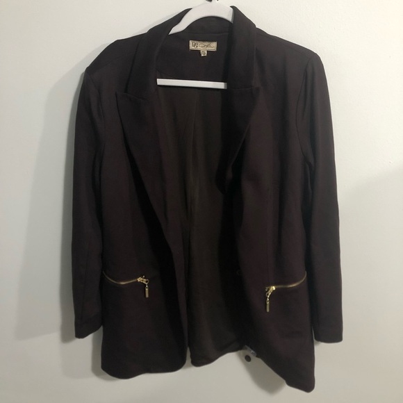 DG2 by Diane Gilman Jackets & Blazers - Dg2 By Diane Gilman Blazer Dark Brown Soft Business Office Xl